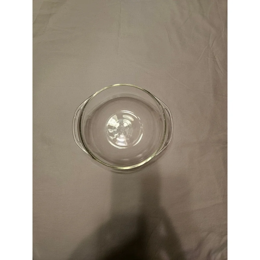 PYREX 1.5 court Clear Glass Mixing Bowl with Handles Oven‎ Safe Serving Dish VTG